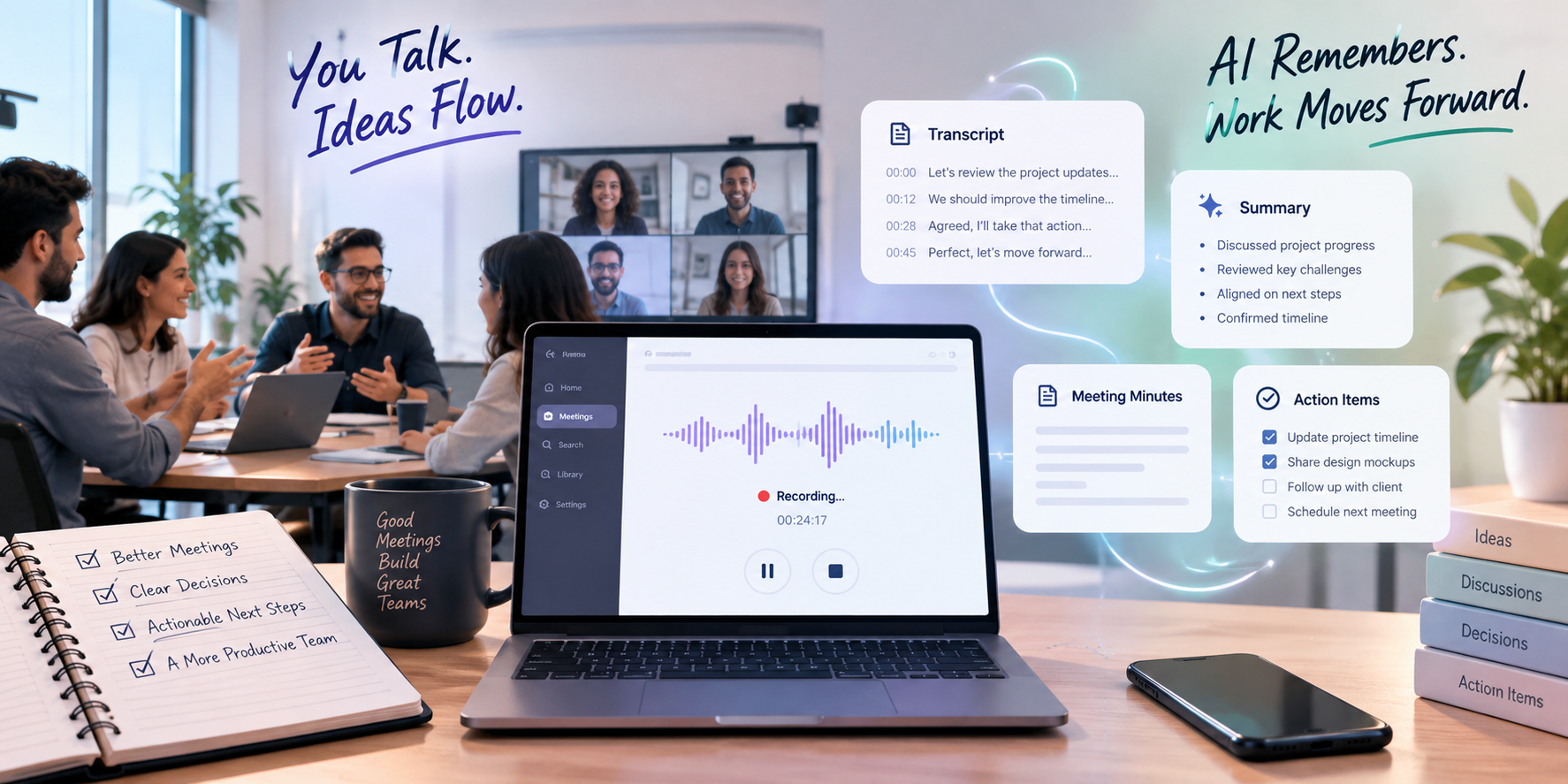 OfficeMoM: The AI Meeting Assistant That Turns Meetings Into Minutes, Summaries &amp; Action Items